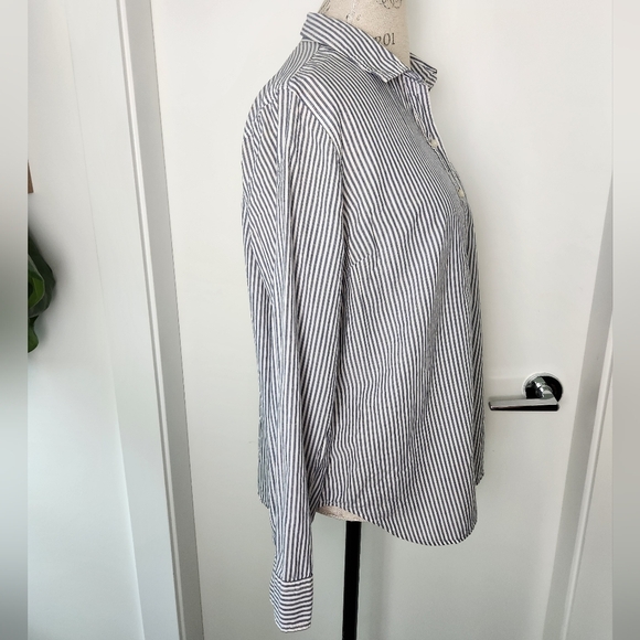 Cotton Pinstripe Buttonup Shirt - Picture 4 of 10
